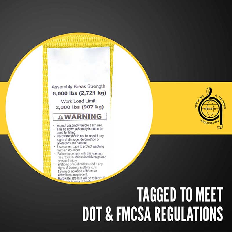 حزام سقاطة مقاس 2 × 27 بوصة مع خطافات مسطحة