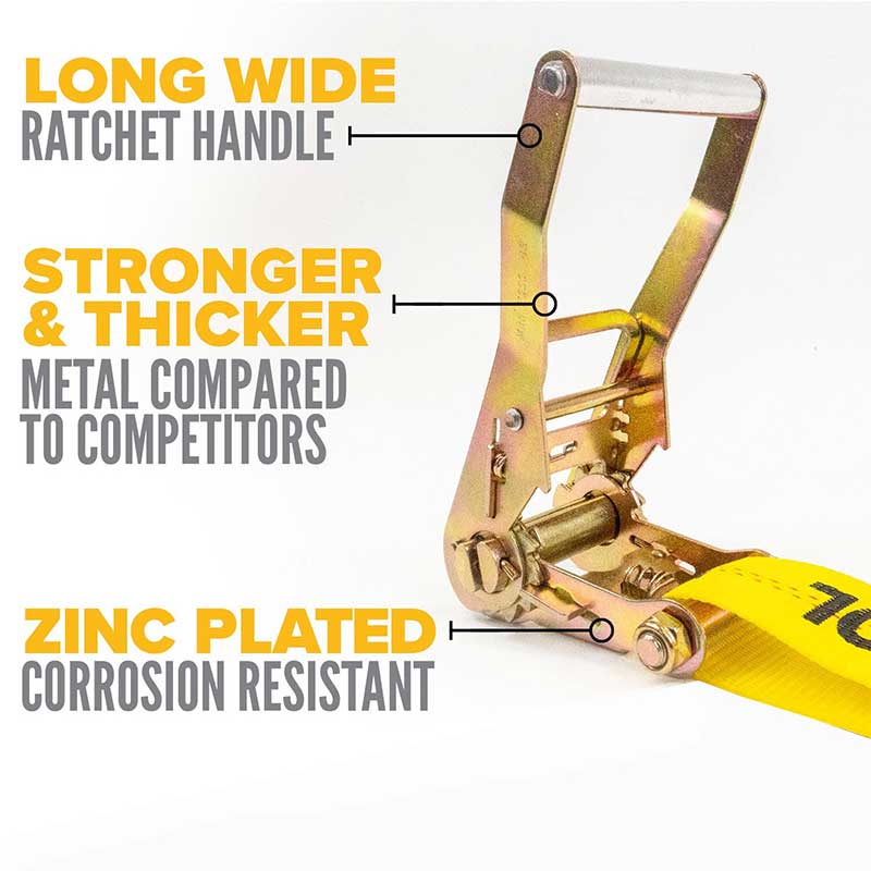 حزام سقاطة مقاس 2 بوصة × 30 بوصة مع حلقات على شكل حرف D