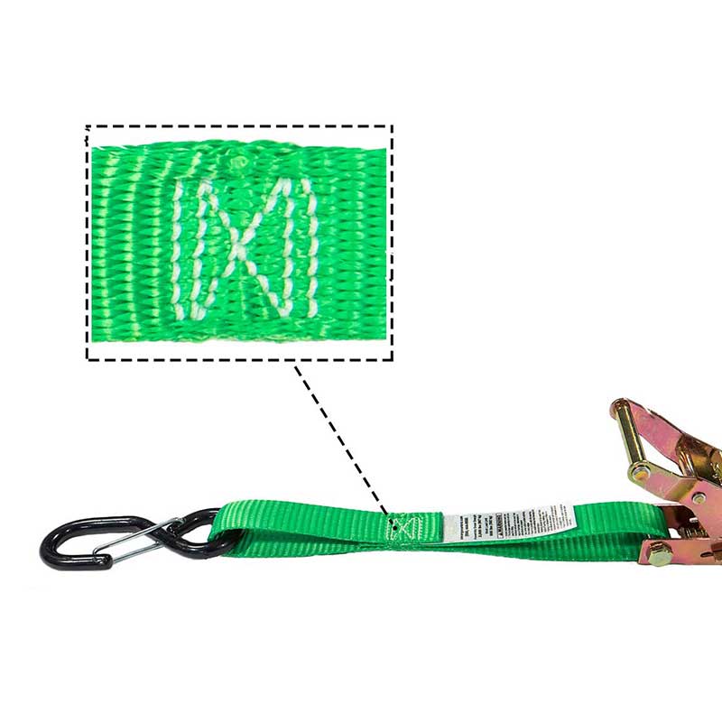 1''X 6' دراجة نارية عالية المتانة حزام السقاطة لأسفل مع حلقة مخيطة 12 بوصة