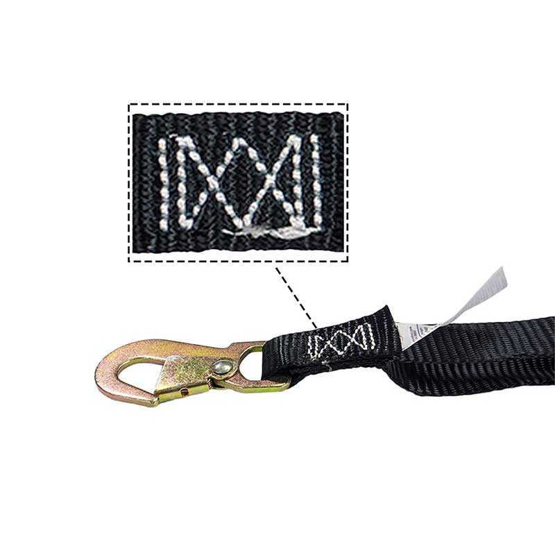 حزام بإبزيم بوليستر بسقاطة مقاس 1 × 6 بوصة مع خطافات مسطحة