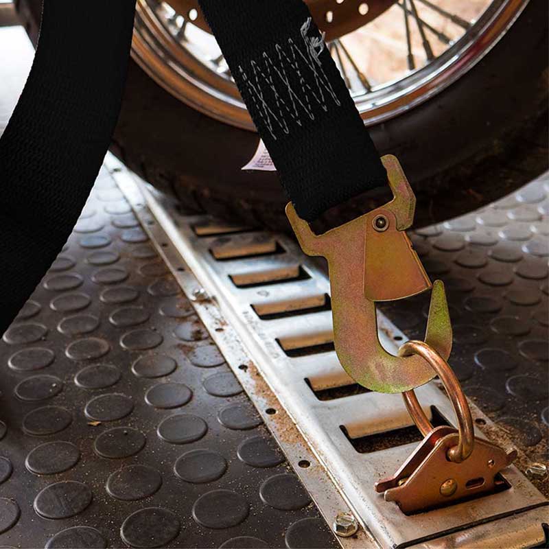 حزام بإبزيم بوليستر بسقاطة مقاس 1 × 6 بوصة مع خطافات مسطحة