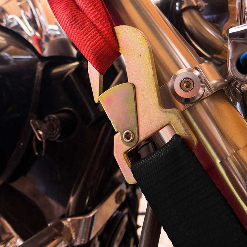 حزام بإبزيم بوليستر بسقاطة مقاس 1 × 6 بوصة مع خطافات مسطحة