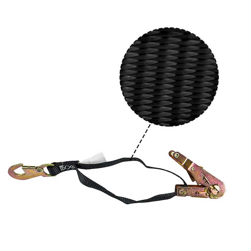 حزام بإبزيم بوليستر بسقاطة مقاس 1 × 6 بوصة مع خطافات مسطحة