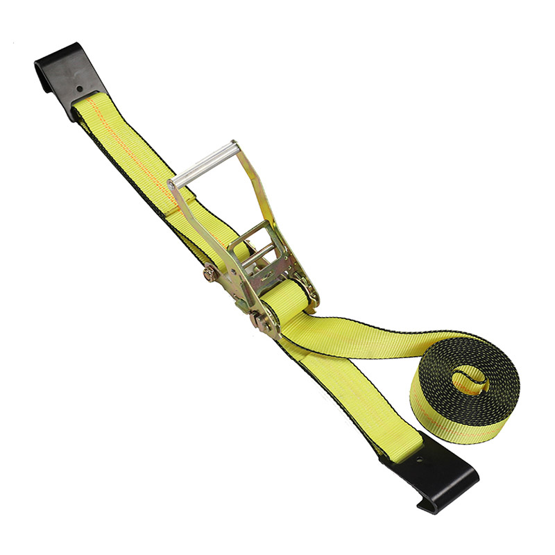 أشرطة سقاطة بخطاف مسطح مقاس 2 بوصة لتأمين تحميل شاحنة المقطورة