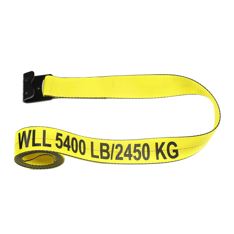 حزام سقاطة عالي التحمل مقاس 3 بوصات مع خطاف مسطح لشاحنة المقطورة