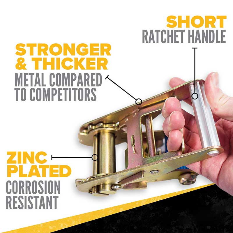 حزام السقاطة الذي لا نهاية له باللون الأصفر مقاس 2 × 20 بوصة