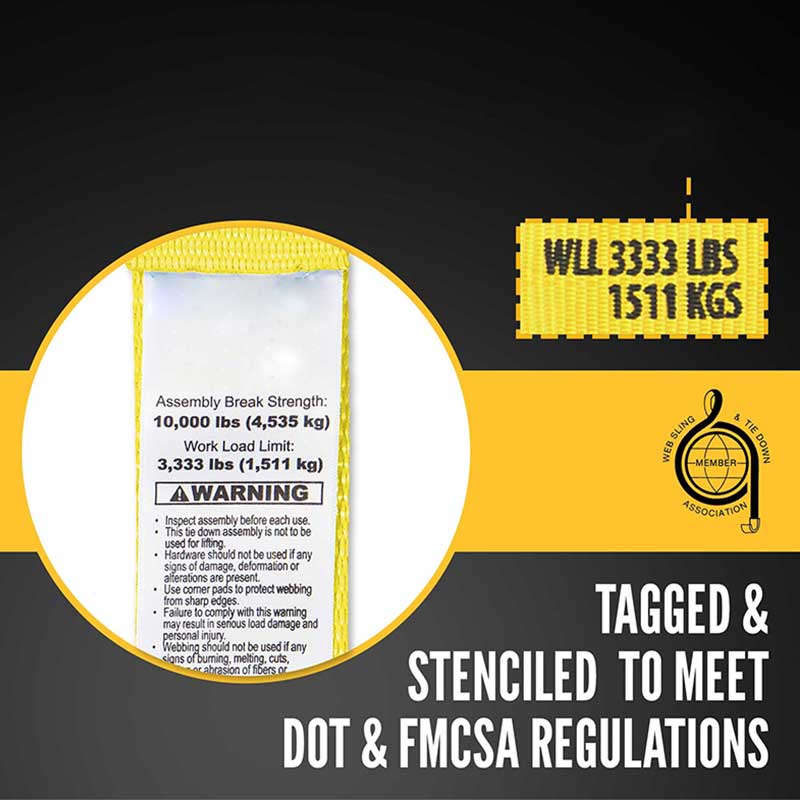 حزام السقاطة الذي لا نهاية له باللون الأصفر مقاس 2 × 20 بوصة