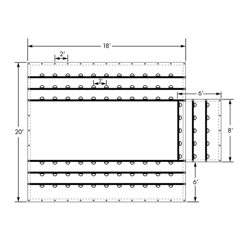 18 أونصة من قماش القنب للشاحنة الخشبية الواقية للخدمة الشاقة